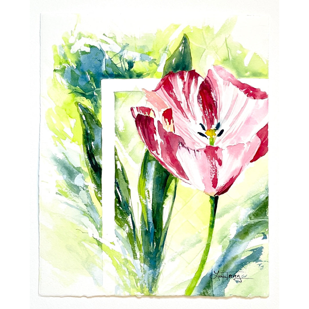 JOY Tulip Watercolor 9x11