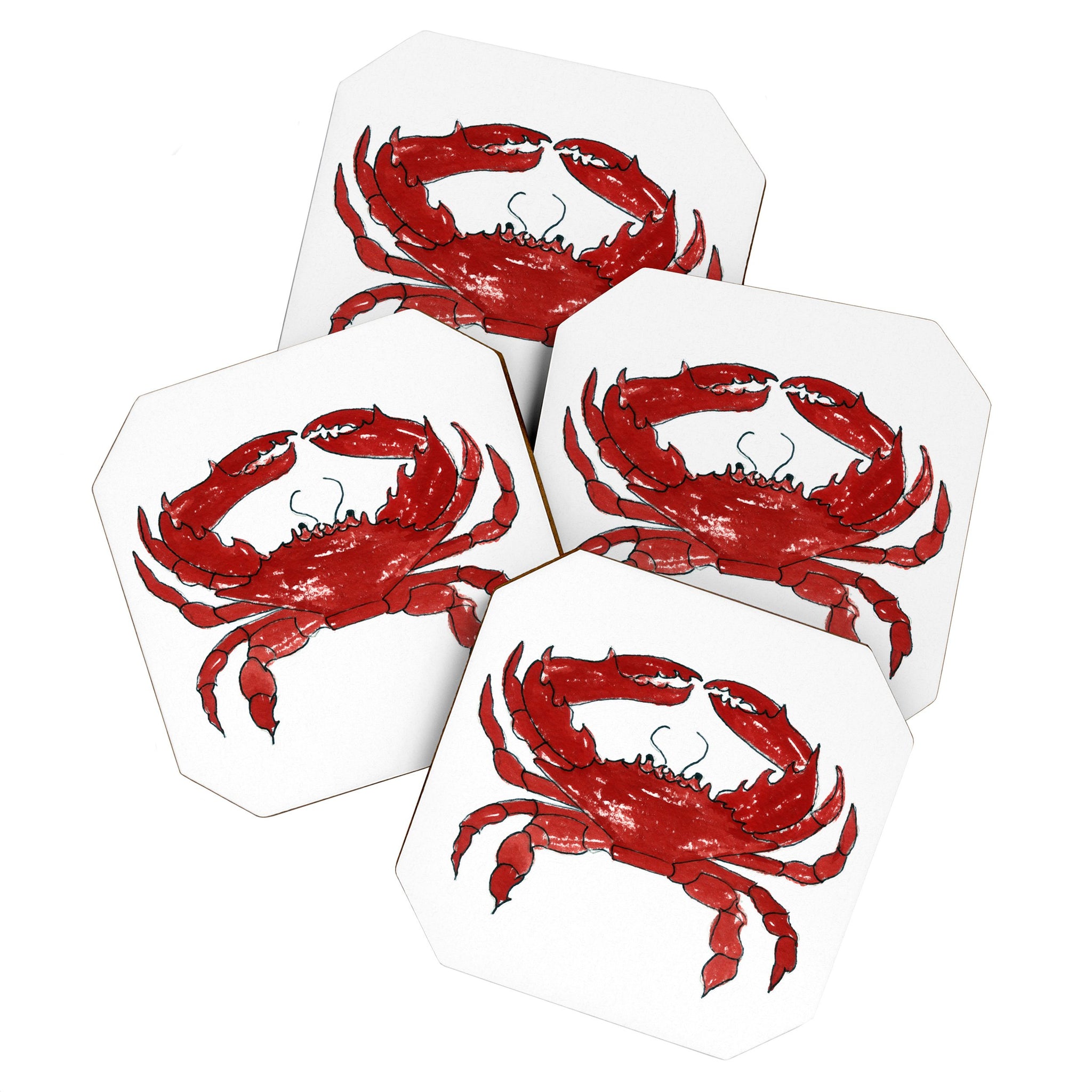 Red Crab Coaster Set