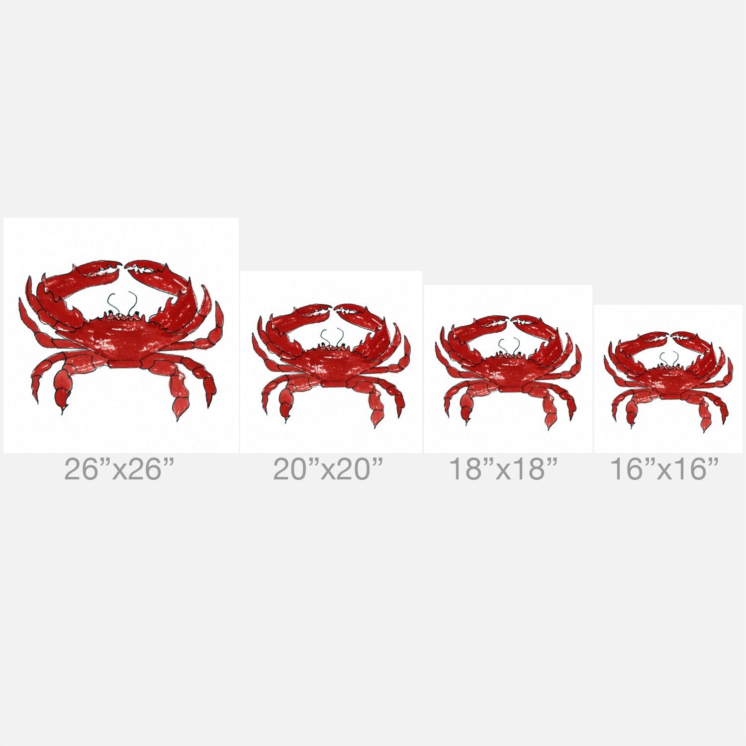 Red Crab Throw Pillow