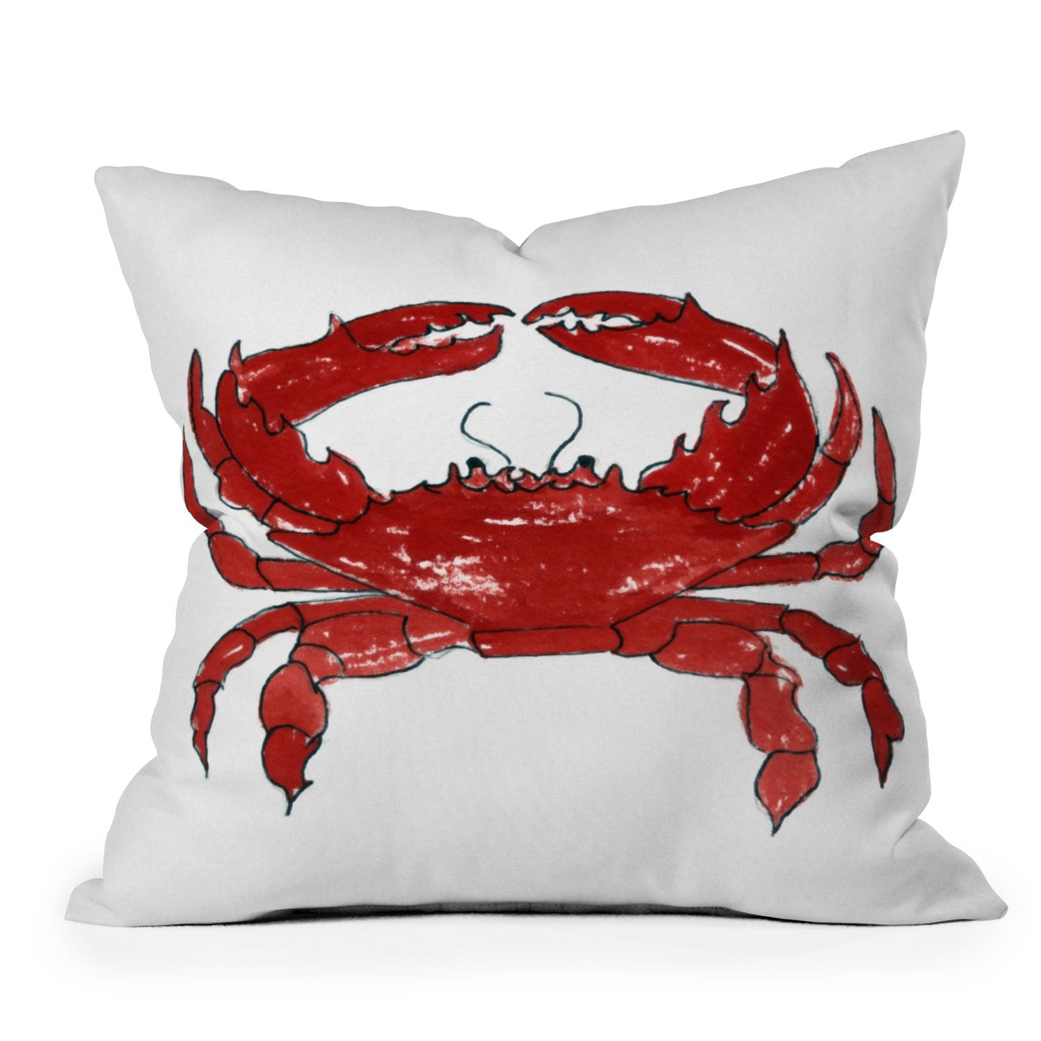 Red Crab Throw Pillow