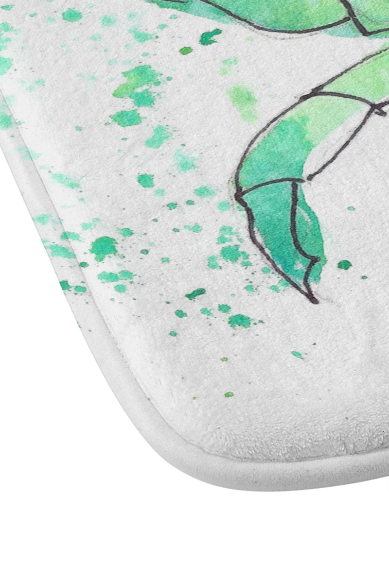 Seafoam Green Crab Memory Foam Bath Mat Bathroom Accessories Laura