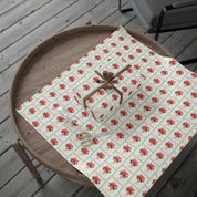 Joyful Red Poinsettia Wrapping Paper | Watercolor Christmas Gift Wrap – red poinsettia wrapping paper by Laura Trevey