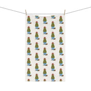 Boxwood Christmas Topiary Tea Towel | Watercolor Holiday Kitchen Towel