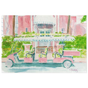 The Colony Hotel Jigsaw Puzzle by Laura Trevey, 1000 piece watercolor jigsaw puzzle (30" x 20") with gift tin