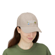 Beaches, Booze & Besties Coastal Baseball Cap by Laura Trevey, embroidered hat (view 7)