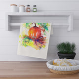 Fall Pumpkin Watercolor Tea Towel