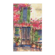 Mallorca Tea Towel Valldemossa Bougainvillea Kitchen Towel by Laura Trevey (view 3)