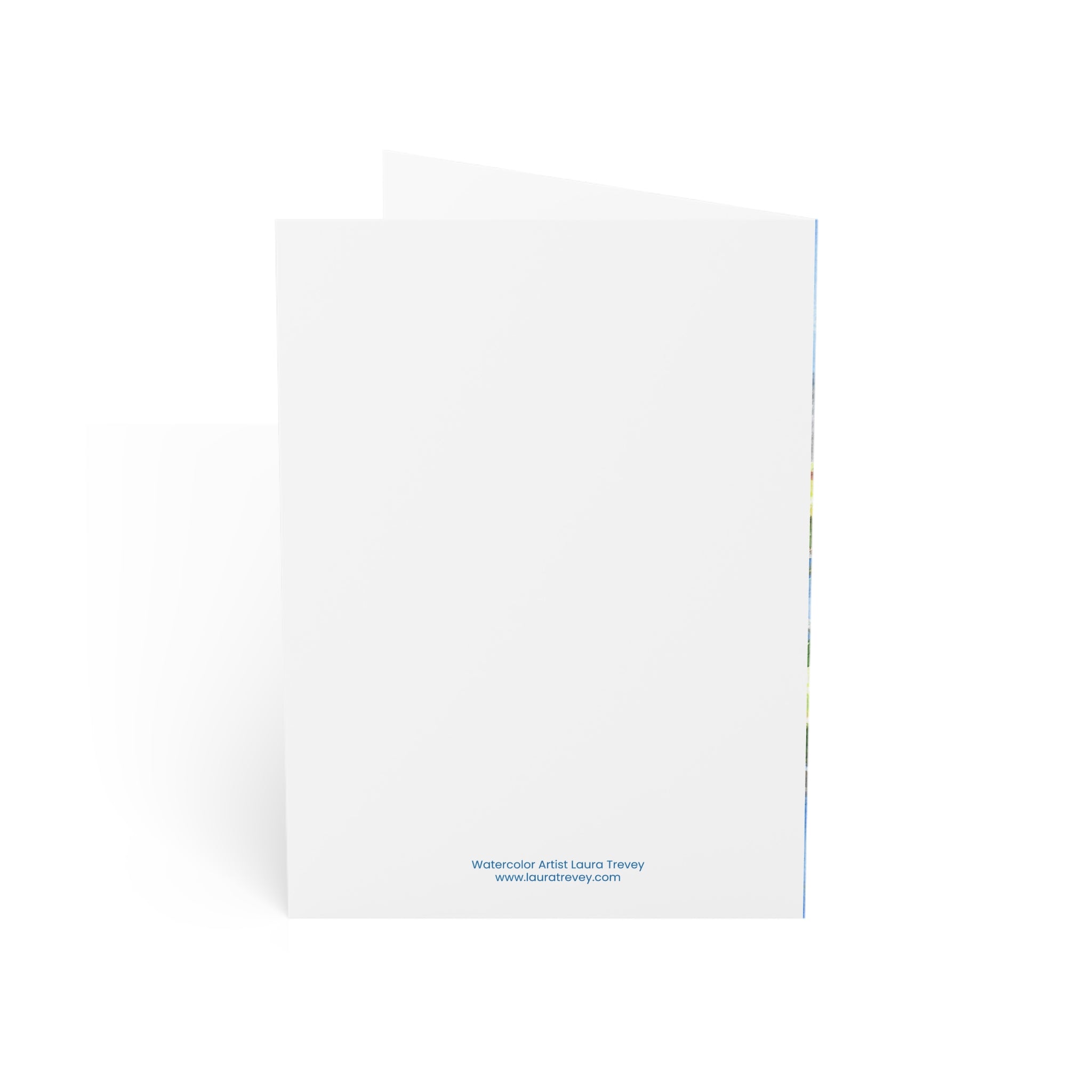 Grand Teton watercolor greeting card, back view