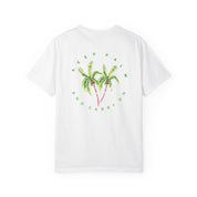 Keep Palm and Carry On Comfort Colors T-Shirt - Original Watercolor Palm Tree Tee by Laura Trevey