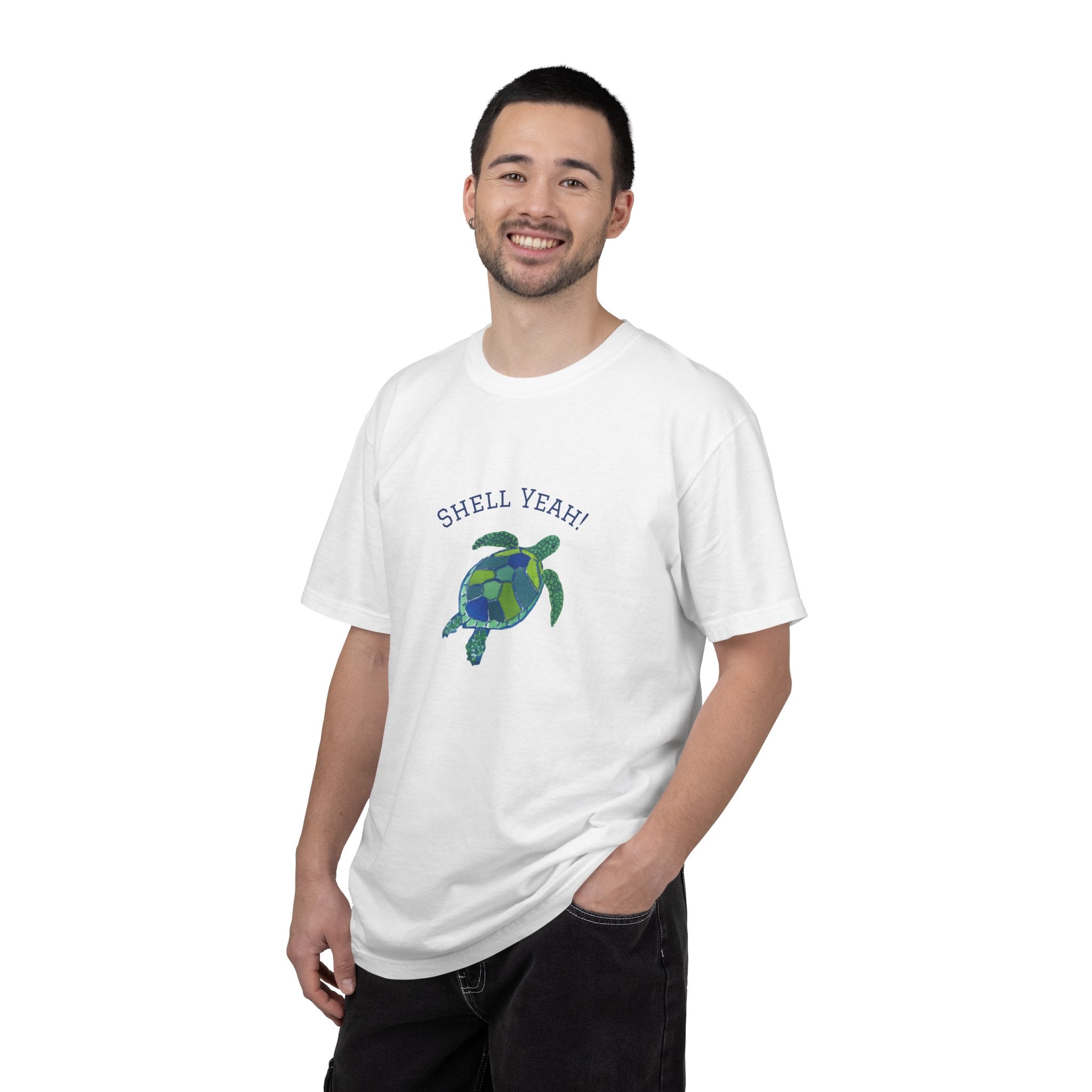 Sea Turtle Tee  "Shell Yeah!" Graphic T-Shirt by Laura Trevey (view 6)