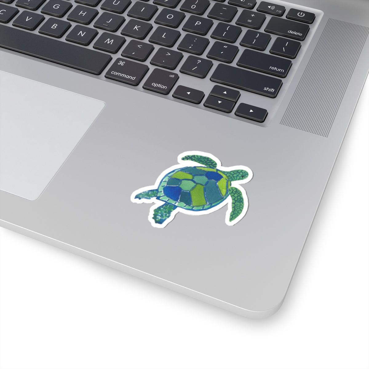 Sea Turtle Watercolor Sticker by Laura Trevey, watercolor card (view 2)