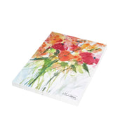 Pretty Floral watercolor greeting card, stack of folded cards, view 3