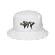 Embroidered Grape Vine Bucket Hat by Laura Trevey
