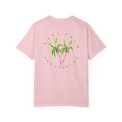 Keep Palm and Carry On Comfort Colors T-Shirt - Original Watercolor Palm Tree Tee by Laura Trevey (view 5)