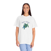 Sea Turtle Tee  "Shell Yeah!" Graphic T-Shirt by Laura Trevey (view 4)