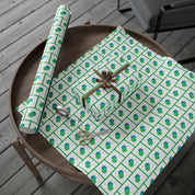Merry Merry Lime and Teal Ornament Wrapping Paper | Watercolor Christmas Gift Wrap – teal and lime Merry Merry ornament wrapping paper by Laura Trevey