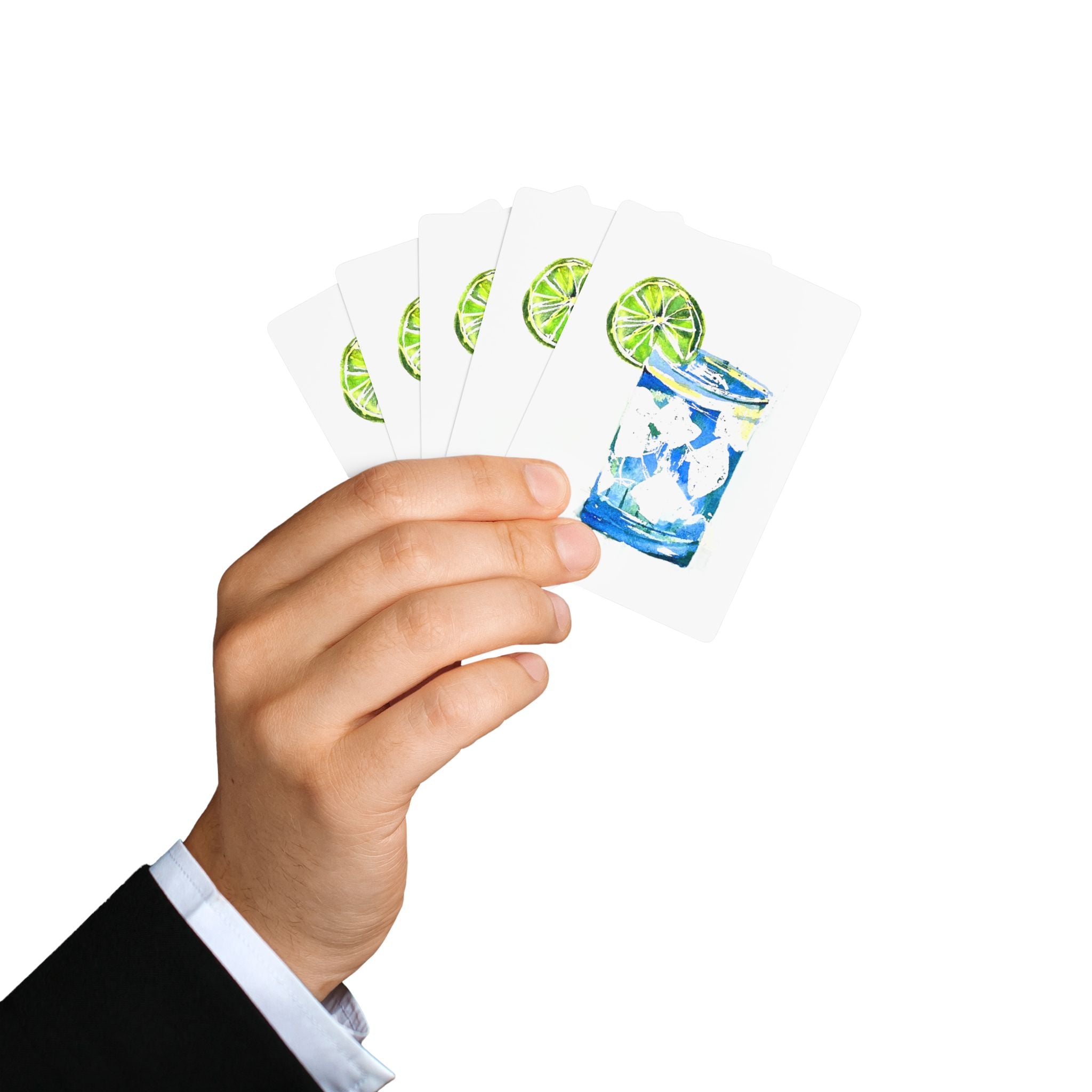 Cocktail Watercolor Playing Cards - Artistic Poker Deck by Laura Trevey (view 6)