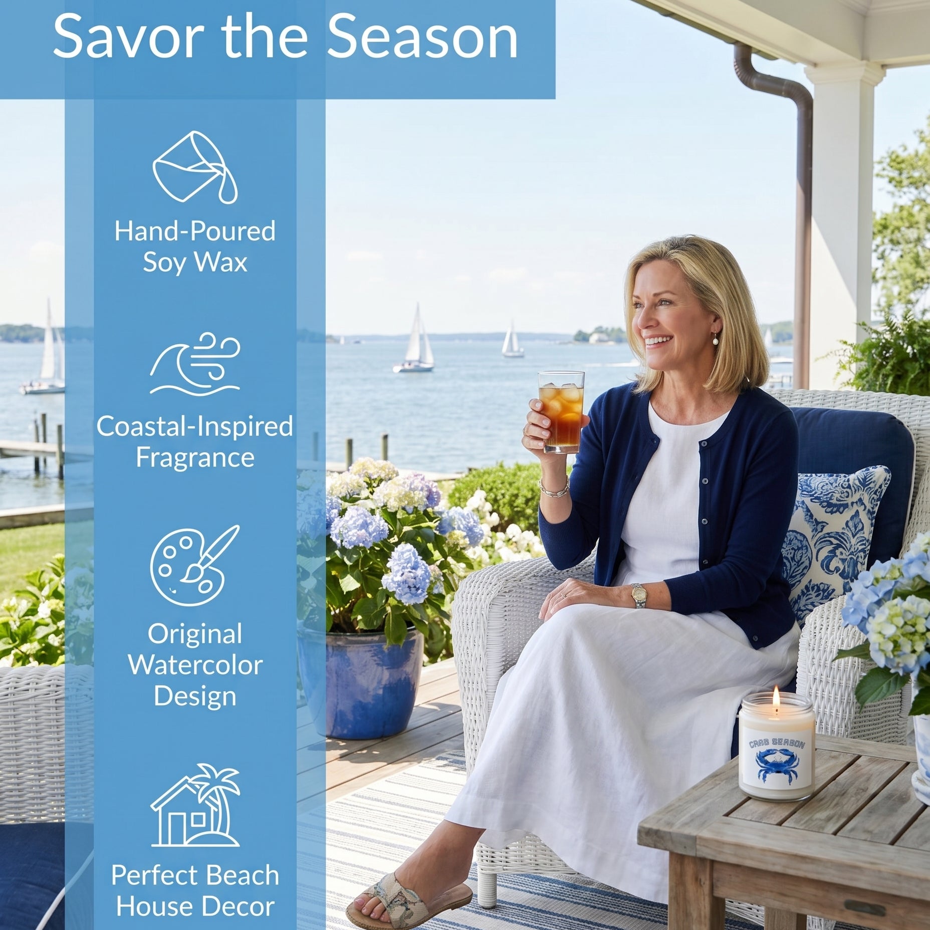 Crab Season Soy Candle by Laura Trevey (view 2)