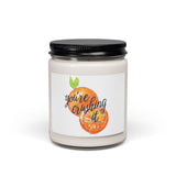 You're Crushing It Soy Candle – Motivational Orange Watercolor Candle 9oz