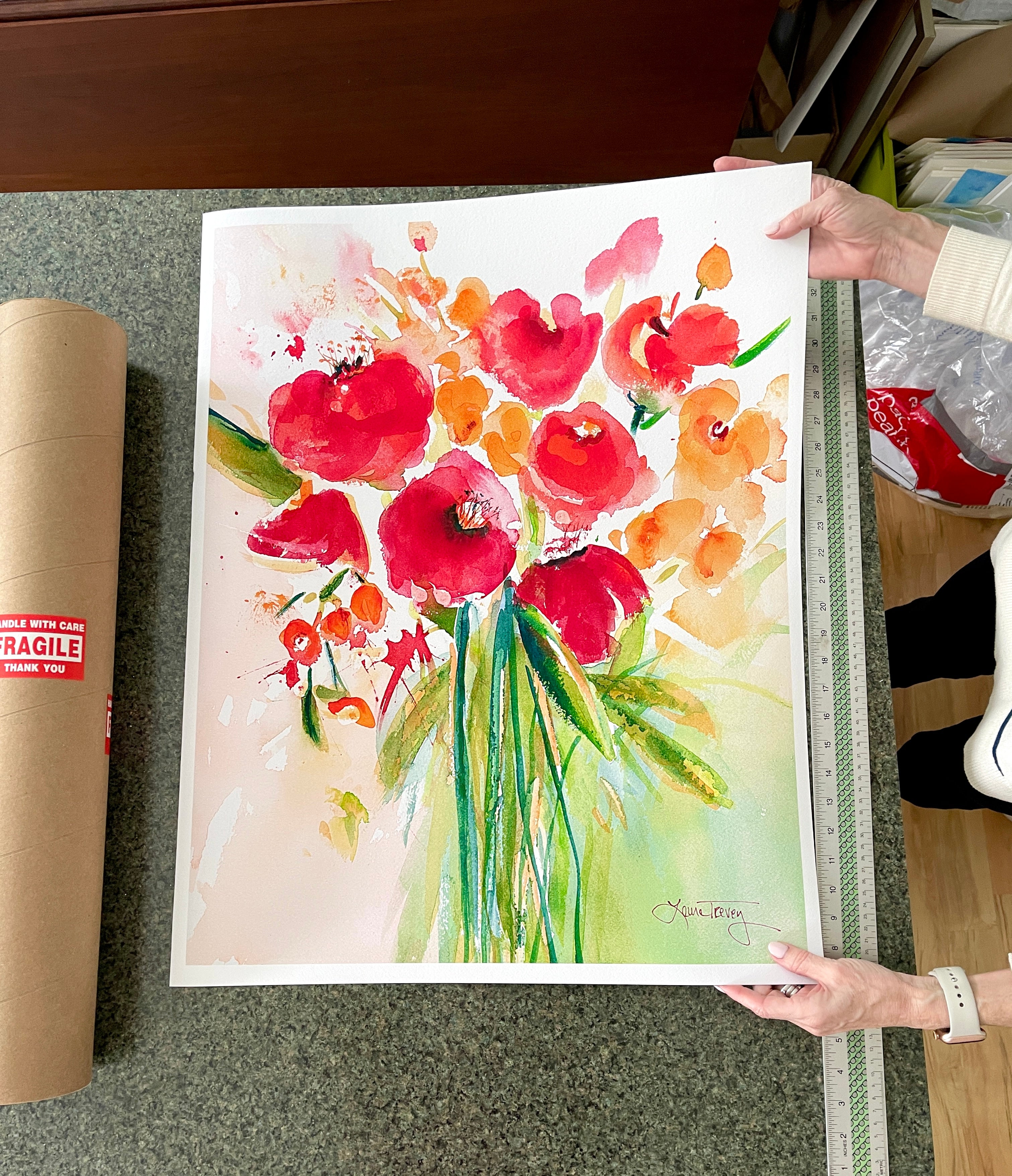 Citrus Splash Giclee Print by Laura Trevey (view 5)