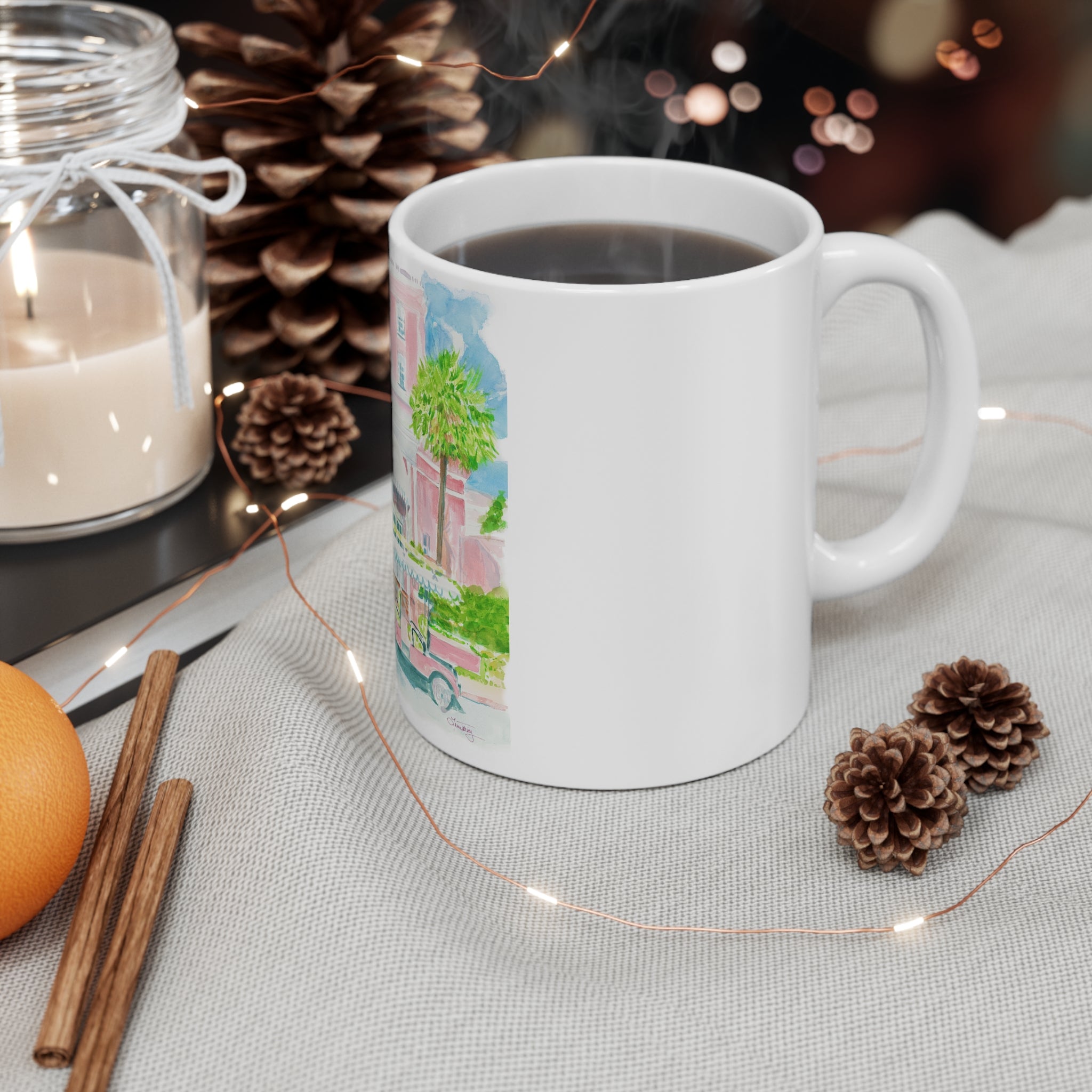 The Colony Hotel Palm Beach Mug by Laura Trevey (view 4)
