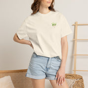 Keep Palm and Carry On Comfort Colors T-Shirt - Original Watercolor Palm Tree Tee by Laura Trevey (view 7)
