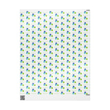 Fa La La La La! Wrapping Paper | Blue & Lime Watercolor Christmas Gift Wrap