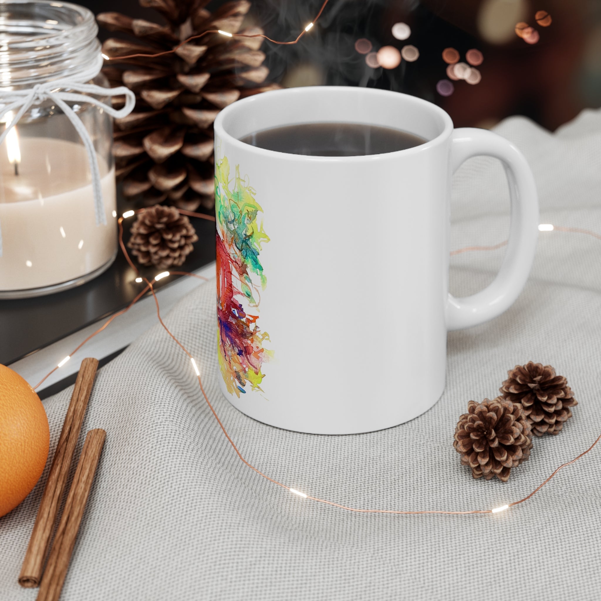 Fall Pumpkin Watercolor Mug by Laura Trevey (view 4)