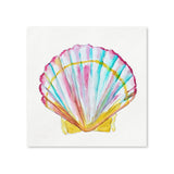Scallop Shell Cocktail Napkins | Coastal Watercolor Paper Napkins