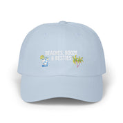 Beaches, Booze & Besties Coastal Baseball Cap by Laura Trevey, embroidered hat (view 3)