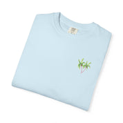 Keep Palm and Carry On Comfort Colors T-Shirt - Original Watercolor Palm Tree Tee by Laura Trevey (view 12)