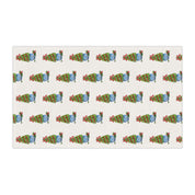 Boxwood Christmas Topiary Tea Towel | Watercolor Holiday Kitchen Towel