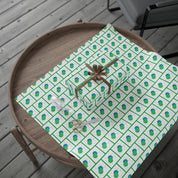 Merry Merry Lime and Teal Ornament Wrapping Paper | Watercolor Christmas Gift Wrap – teal and lime Merry Merry ornament wrapping paper by Laura Trevey