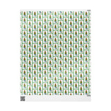 Green Frame Topiary Wrapping Paper | Watercolor Boxwood Christmas Gift Wrap