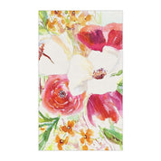 Floral Watercolor Tea Towel - Bright Garden Blooms Kitchen Towel by Laura Trevey (view 3)