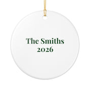 New England Hydrangea Personalized Ceramic Ornament