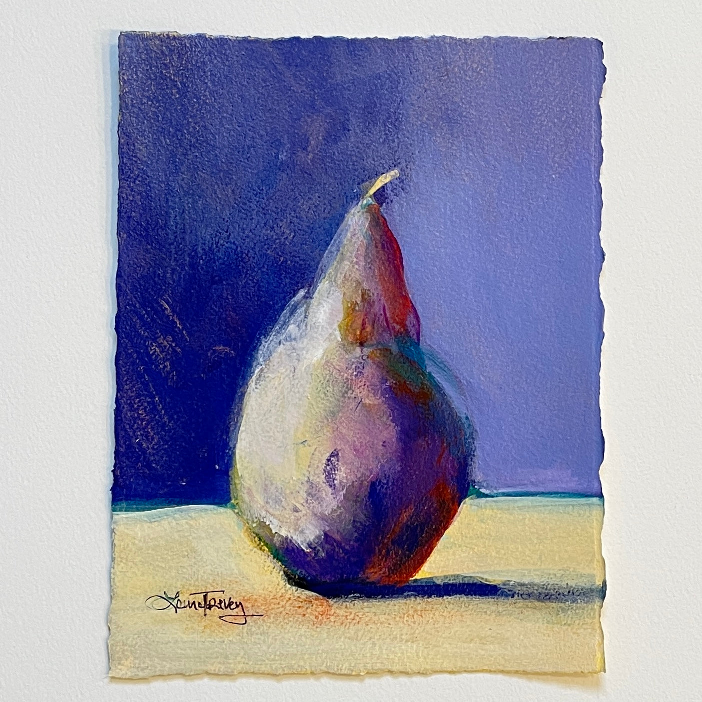 Pear II Acrylic on Watercolor Paper