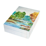 A River Runs Through It watercolor greeting card, stack of folded cards, view 3