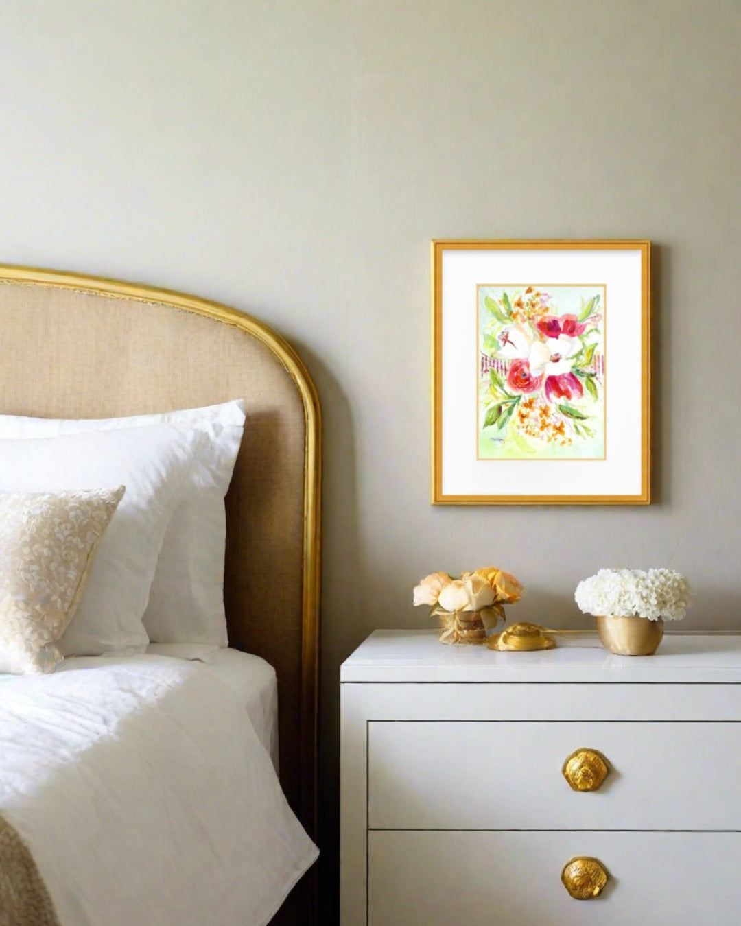 11x15 Garden Delight Original Floral Watercolor Painting by Laura Trevey (view 3)