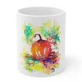 Fall Pumpkin Watercolor Mug