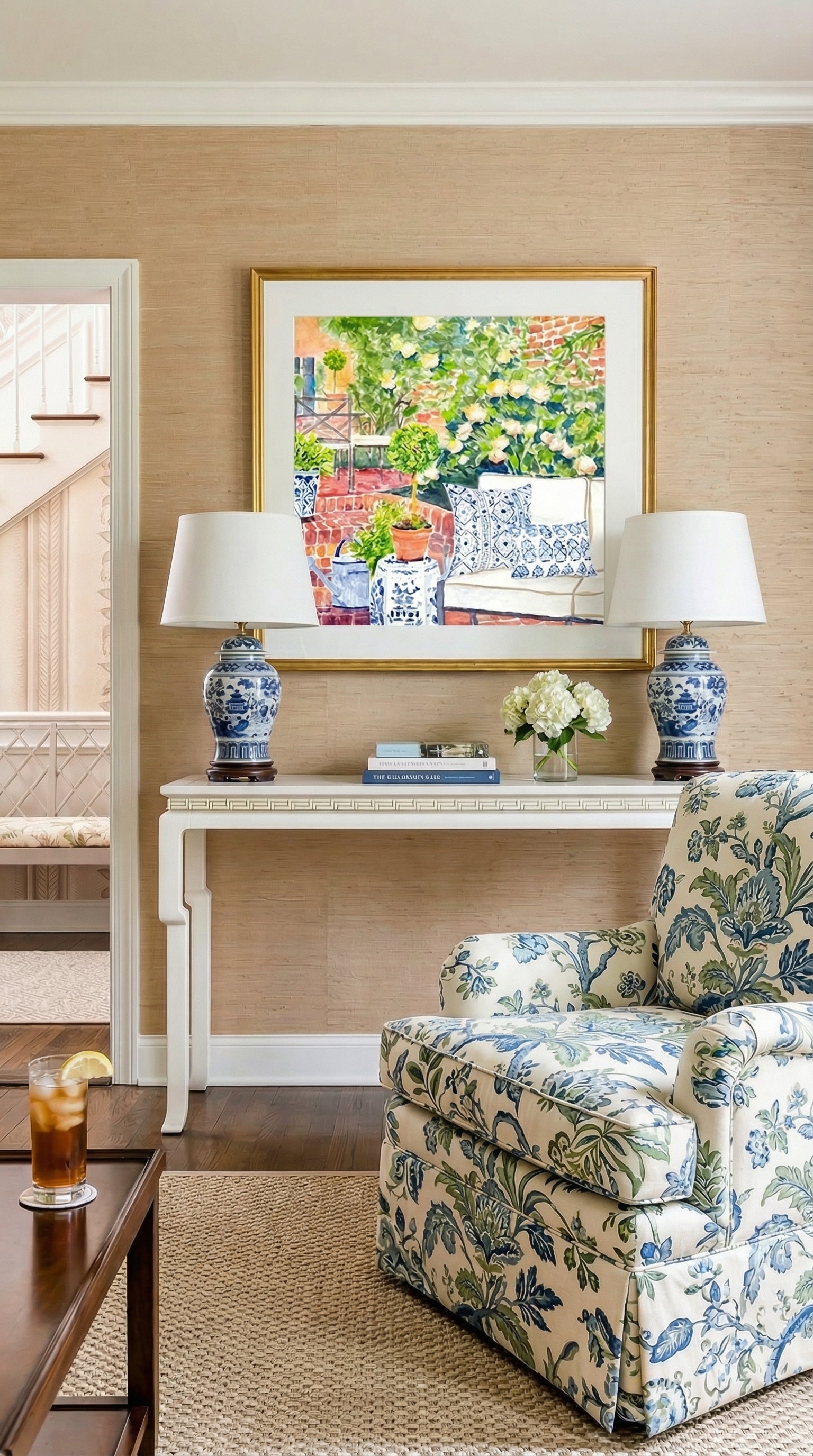 20x20 Backyard Oasis Watercolor Giclée Print by Laura Trevey (view 4)