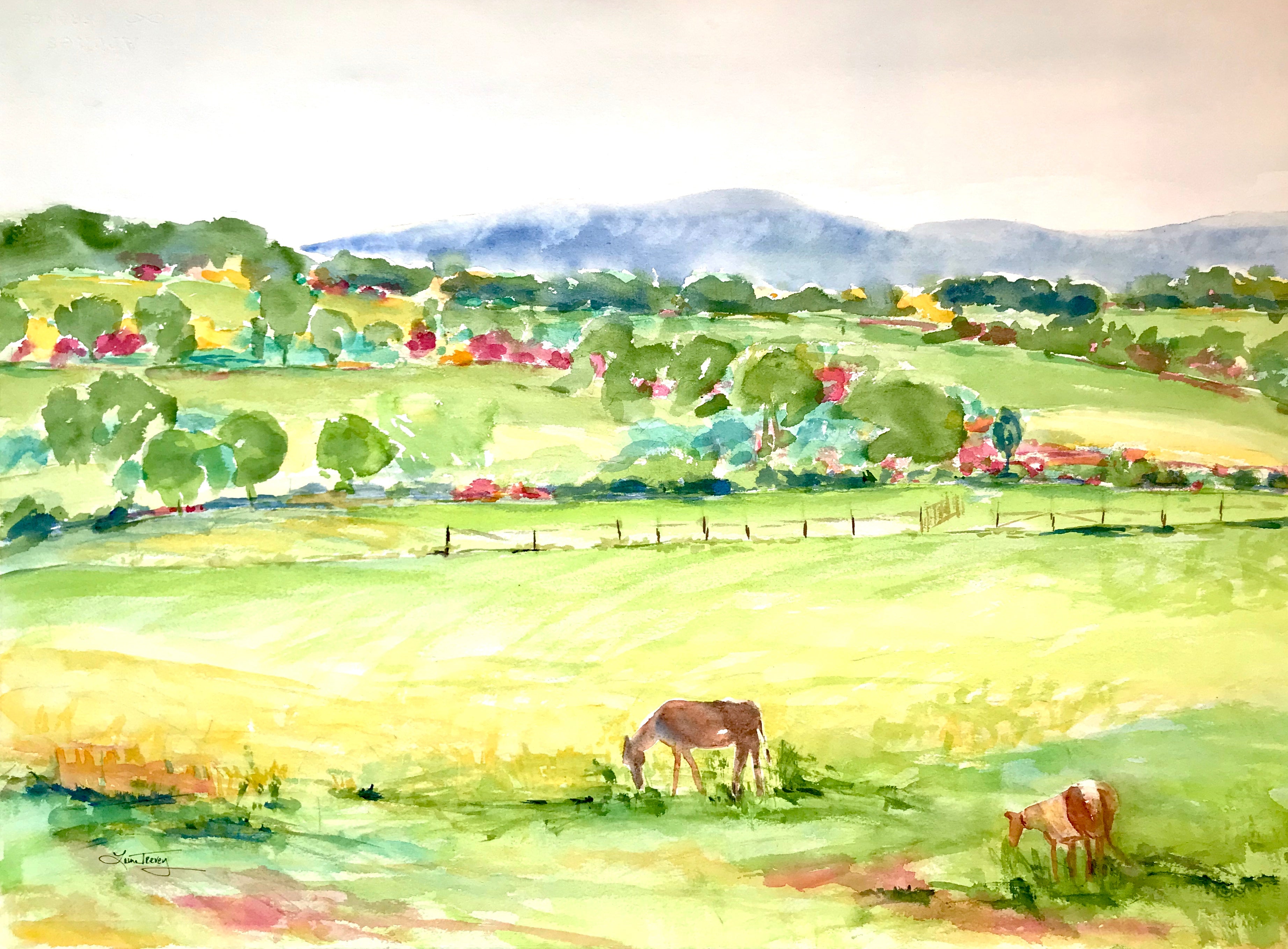 Blue Ridge Mountains Giclee Print by Laura Trevey
