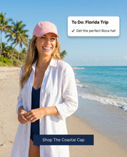 Boca Script Coastal Cap by Laura Trevey, embroidered hat (view 2)