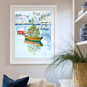 Christmas on Nantucket Watercolor Giclee Print by Laura Trevey (view 2)