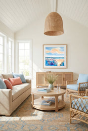 Salty Air Coastal Seascape 22x22 by Laura Trevey (view 2)