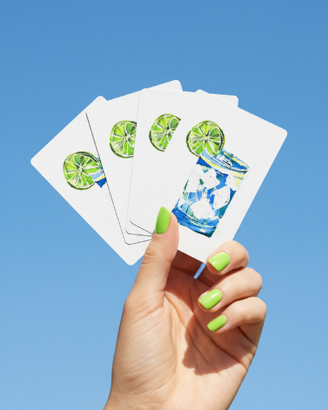 Cocktail Watercolor Playing Cards - Artistic Poker Deck by Laura Trevey (view 3)
