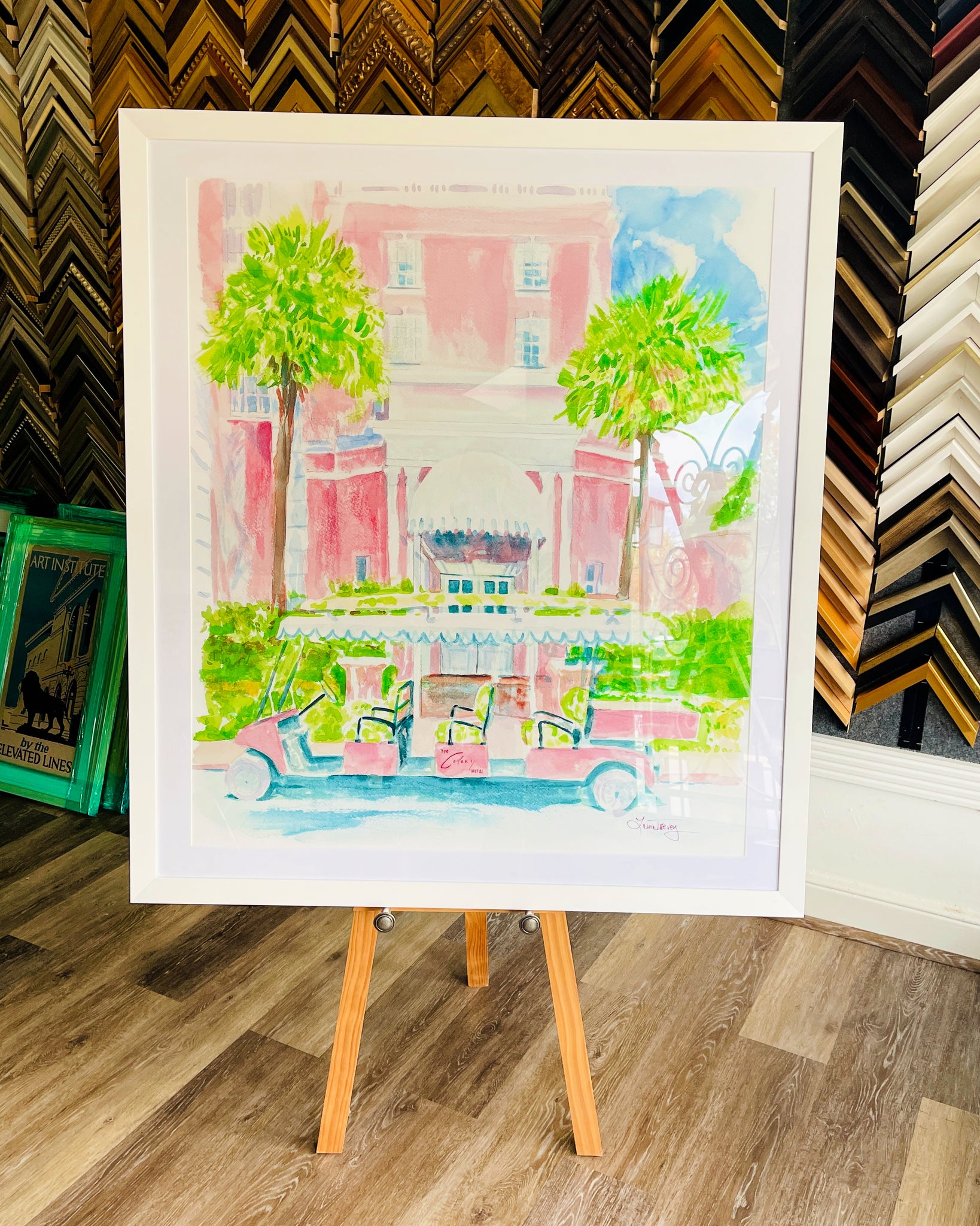 Colony Hotel Watercolor Giclee Print