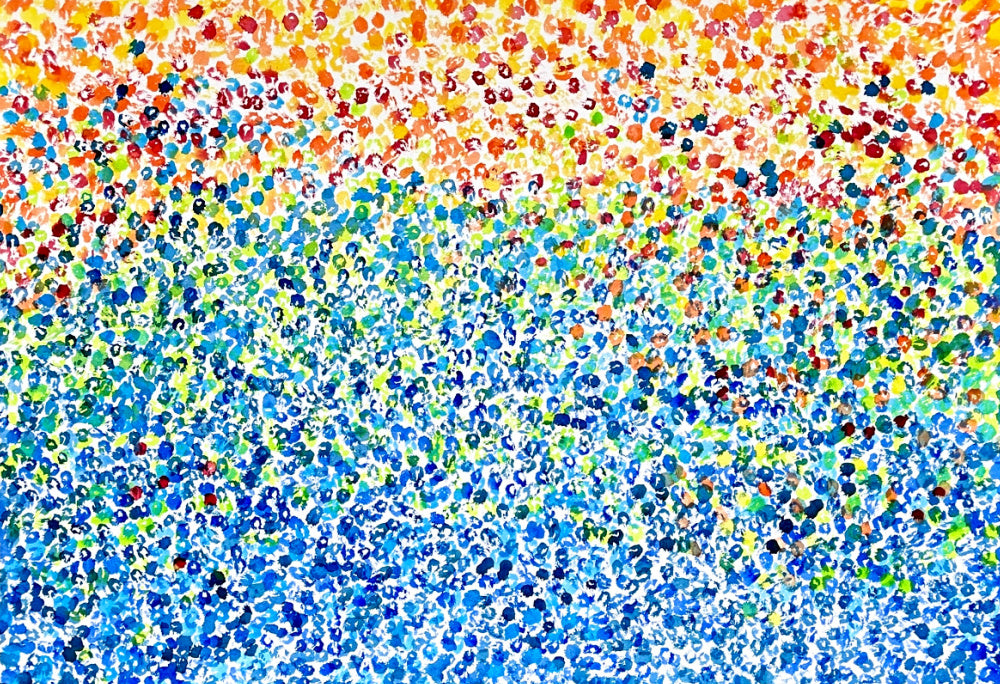 DOTS Watercolor 25x36 by Laura Trevey