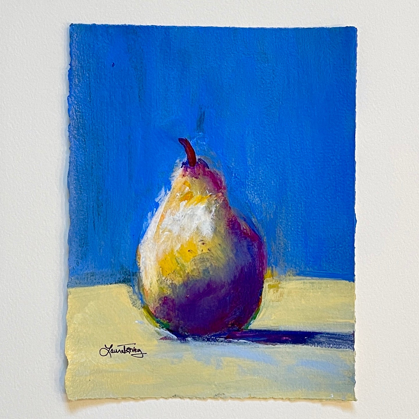 Pear IV, Acrylic on Watercolor Paper