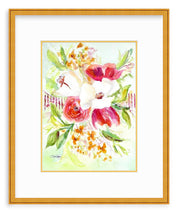 11x15 Garden Delight Original Floral Watercolor Painting by Laura Trevey (view 2)
